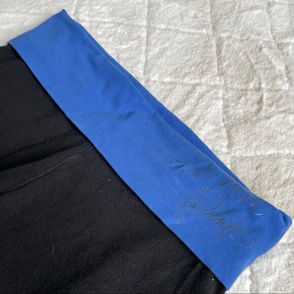 Victoria's Secret PINK | Foldover Blue Band "LOVE PINK" Capris | Size Medium - Picture 6 of 14